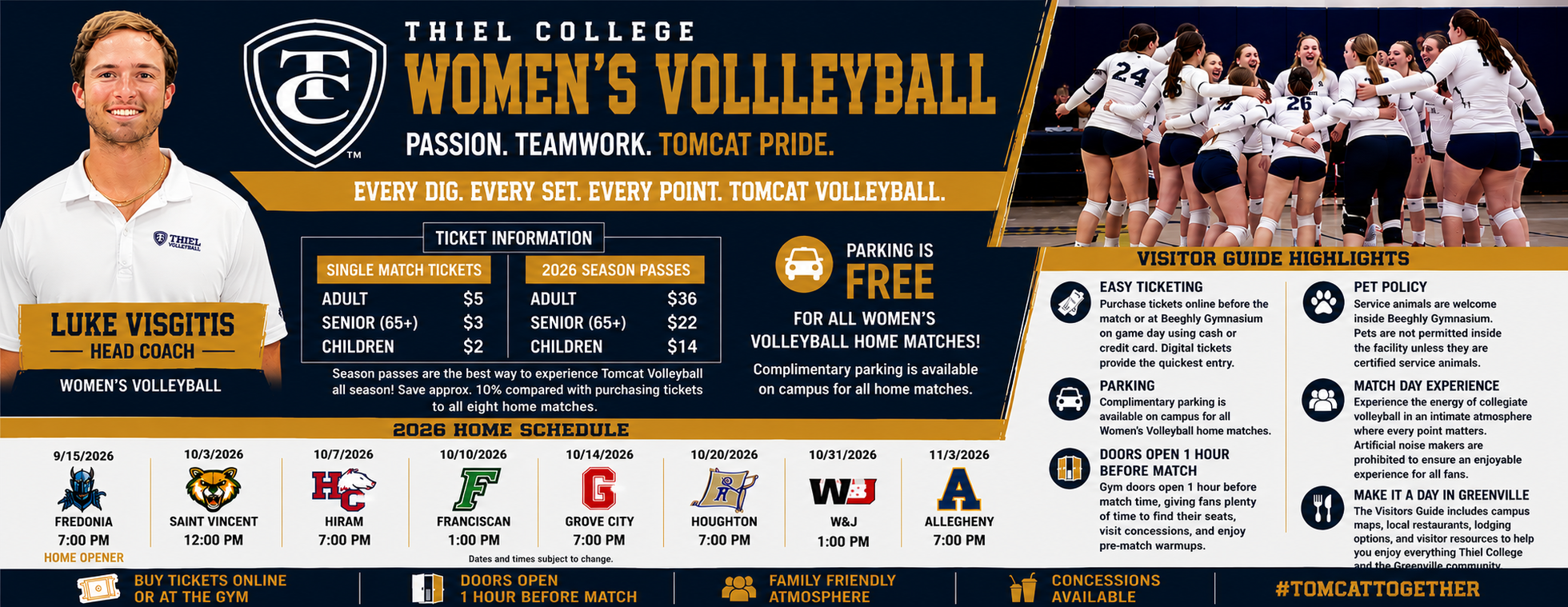 Women's Volleyball vs Allegheny (11/03/2026) (7:00PM)